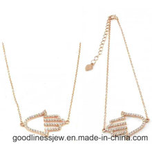 China Suministrador Hueco mano forma joyería de plata Set S3202